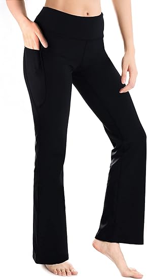 Photo 1 of ogipace,25"/27"/29"/31"/33"/35"/37",Women's Bootcut Yoga Pants Lounge Workout Pants with Side Pockets