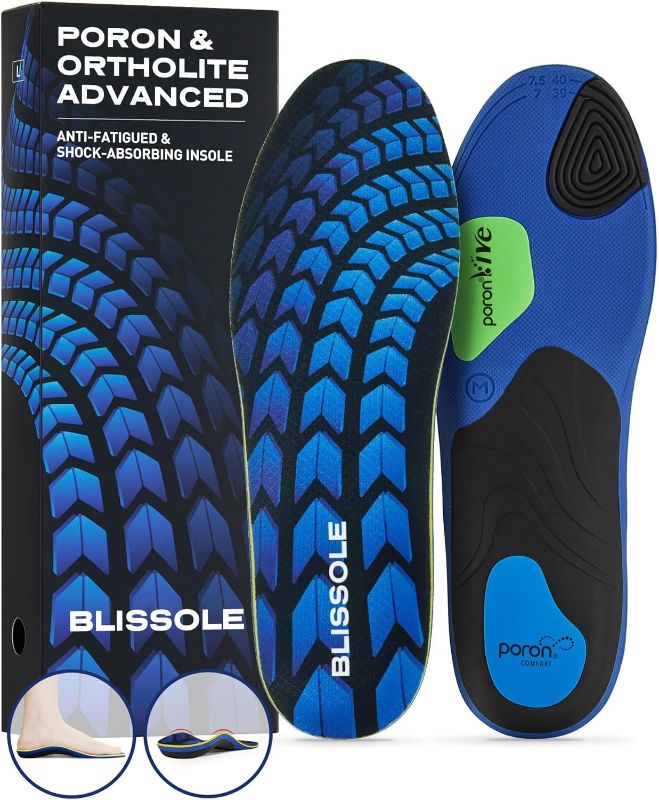 Photo 1 of Plantar Fasciitis Relief Insoles, Strong Arch Support & Enhanced Shock Absorption, Pain Relief Orthotic Shoe Inserts for Flat Feet and Pronation, Men Women, Comfort for Everyday Use,