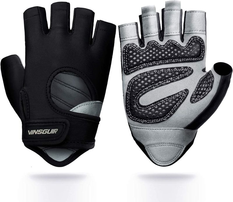 Photo 1 of VINSGUIR Workout Gloves for Men and Women, Weight Lifting Gloves with Excellent Grip, Lightweight Gym Gloves for Weightlifting, Cycling, Exercise, Training, Pull ups, Fitness, Climbing and Rowing