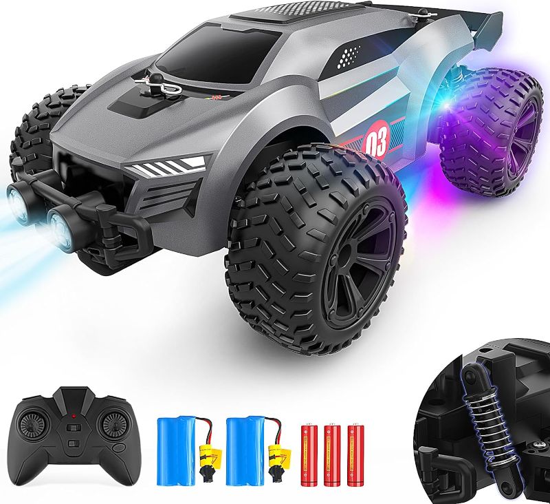 Photo 1 of Remote Control Car - 20km/h High Speed RC Cars Off Road, 2x1000mAh Rechargeable Battery, Toy Car Gift for 3 4 5 6 7 8 Year Old Boys Girl Kid