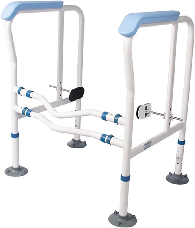 Photo 1 of Toilet Safety Rails, Elderly Toilet Armrest Adjustable Width and Height Medical Toilet Frame for Elderly Handicap Disabled