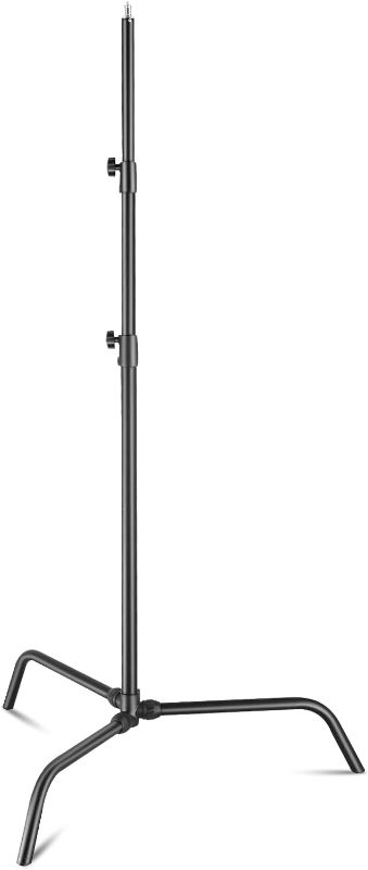Photo 1 of Light Weight C Stand Photography Light Stand Max Height?244cm / 96in Max Loading: 5KG / 11LB Portable C Stand Adjustable Sturdy for Photography Reflectors Softboxes Umbrellas Studio Video Shooting