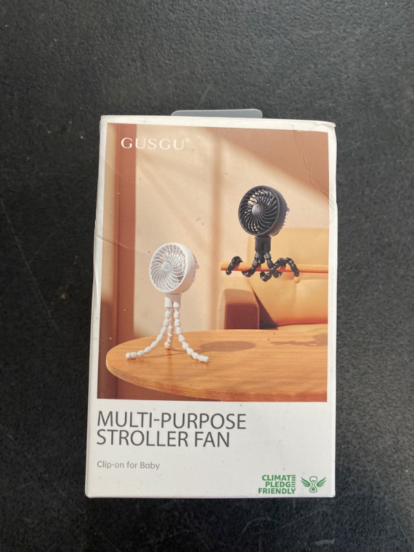 Photo 2 of GUSGU Stroller Fan with Flexible Tripod Clip on for Baby, Mini Portable Fan