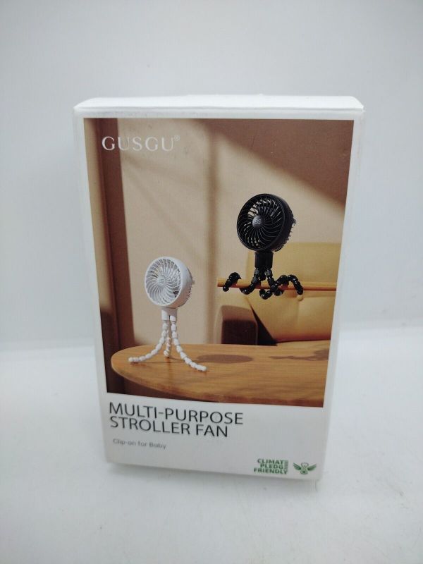 Photo 1 of GUSGU Stroller Fan with Flexible Tripod Clip on for Baby, Mini Portable Fan