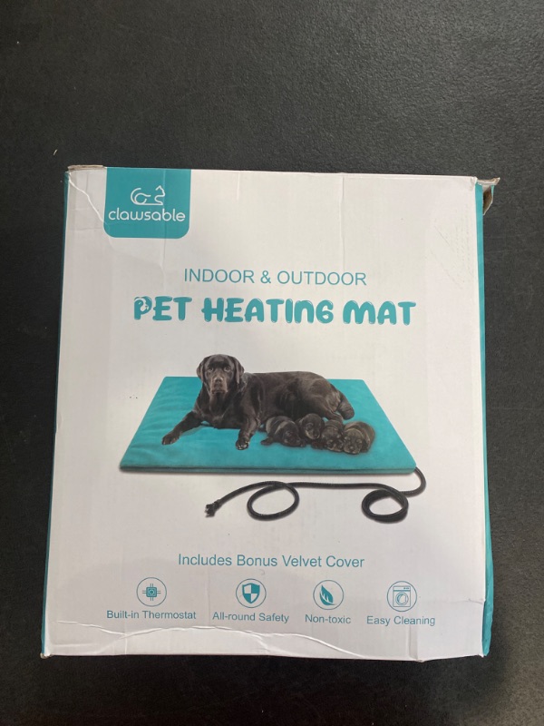 Photo 3 of Outdoor Pet Heating Pad for Dogs & Cats, Fully Waterproof Heated Cat Bed with Built-in Thermostat, Heated Bed Blanket for Outside Animals Puppy Feral barn Cats