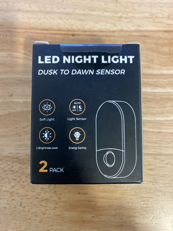 Photo 1 of LOHAS Night Light Socket, [Pack of 2] LED Night Light with Twilight Sensor, 3000 K Warm White, Brightness Adjustable, Night Light Socket Children, Night Light for Children's Room, Stairway, Bedroom