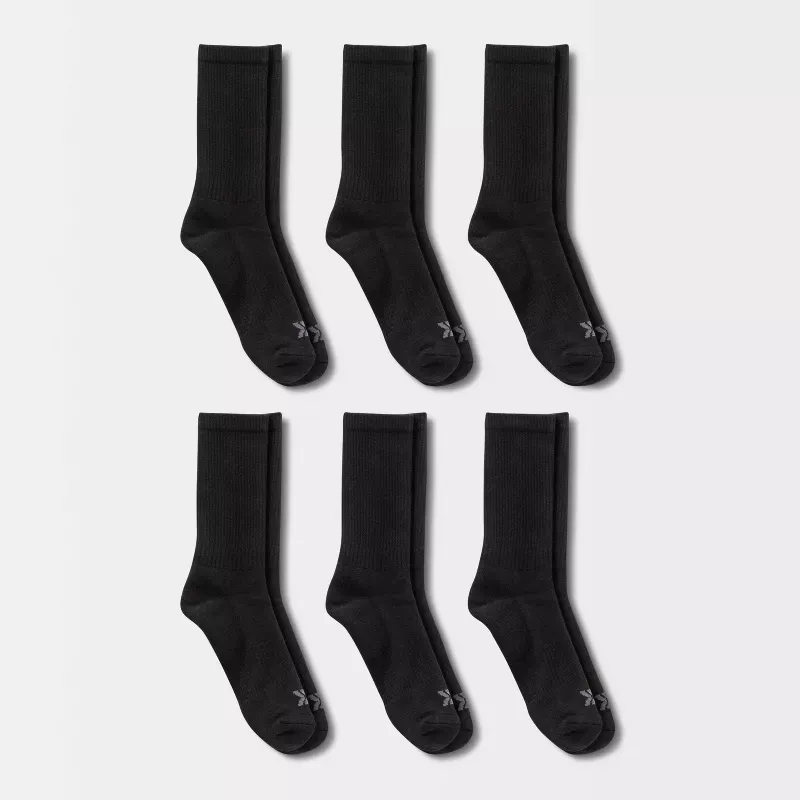 Photo 1 of SIZE 6-12 Men's Active Crew Socks 6pk - All in Motion™ 
