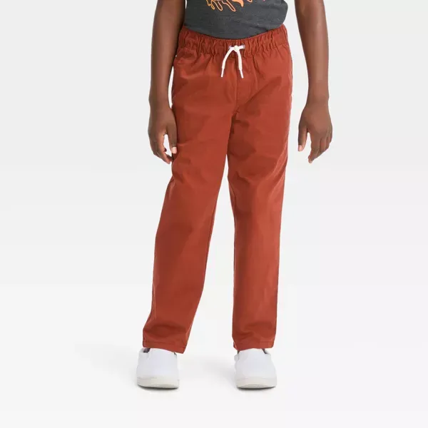 Photo 1 of Boys' Stretch Relaxed Fit Tapered Woven Pull-On Pants - Cat & Jack Size 8 Kids