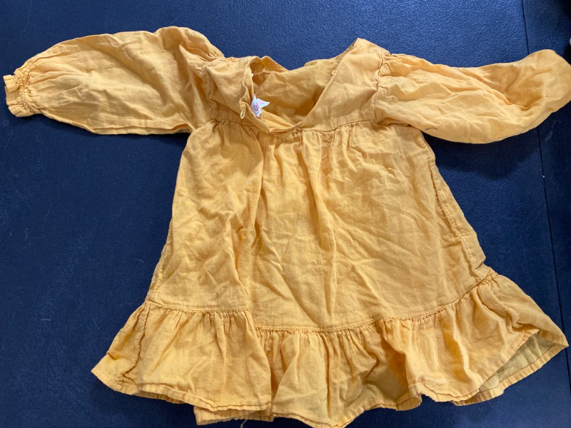 Photo 2 of Cat & Jack Yellow Eyelet Puff Sleeve Dress Size 2T