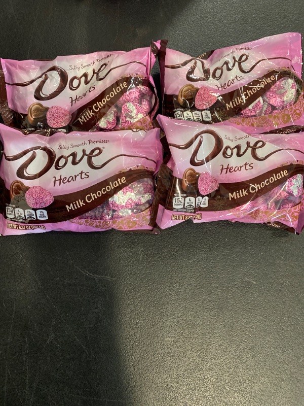Photo 2 of 4 Pack Dove Valentines Milk Chocolate Hearts - 8.87oz