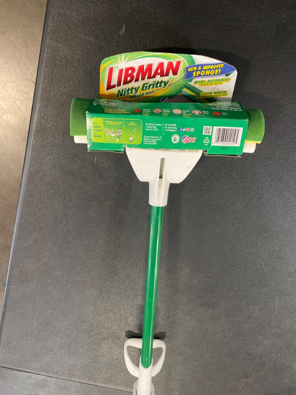 Photo 2 of Libman 2010 Nitty Gritty Roller Mop with Green Cleaning Pads Green 1