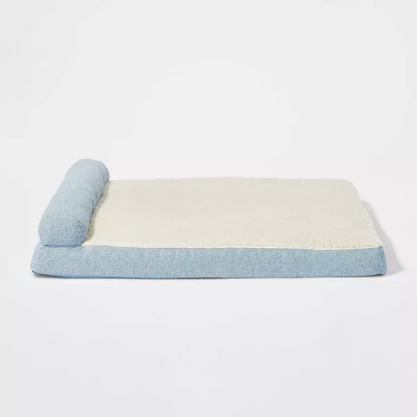 Photo 1 of Sofa Bolster Dog Bed - XL - Light Blue - Boots & Barkley™