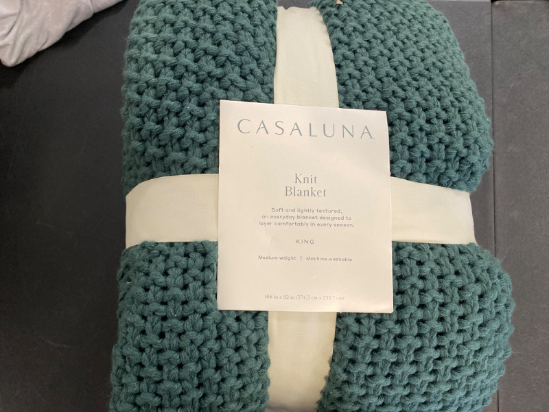 Photo 2 of Chunky Knit Bed Blanket - Casaluna™ Size-King