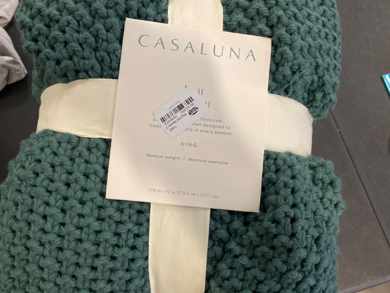 Photo 2 of Chunky Knit Bed Blanket - Casaluna™ Size King