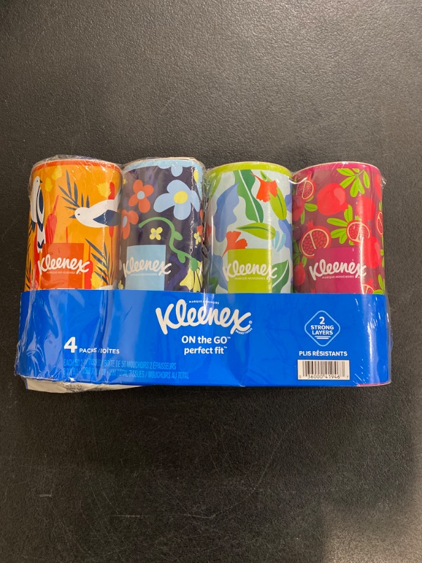 Photo 2 of Kleenex Perfect Fit Facial Tissues, Car Tissues, 50 Tissues per Canister, 4 Count(Canisters)