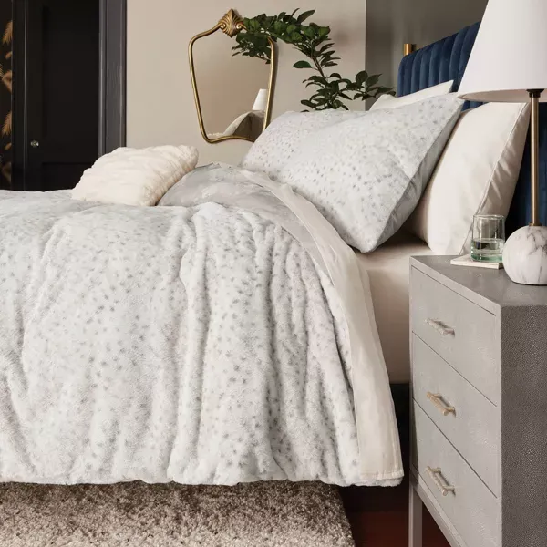 Photo 1 of 3pc Luxe Faux Fur Comforter and Sham Set - Threshold™