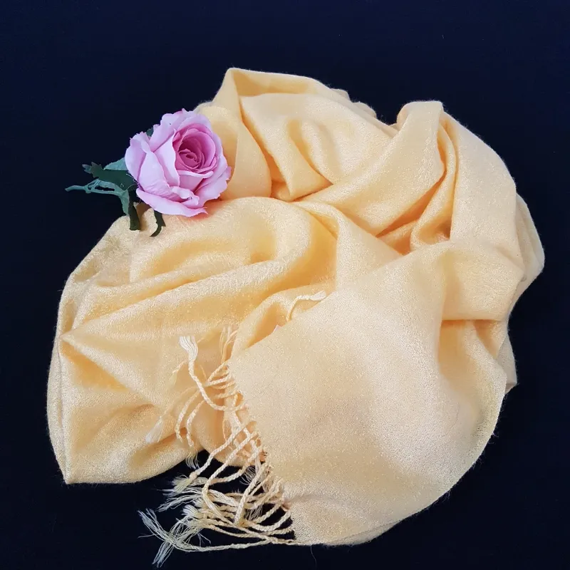 Photo 1 of Pashmina Shawl, Vintage Yellow Evening Shawl, Large Scarf