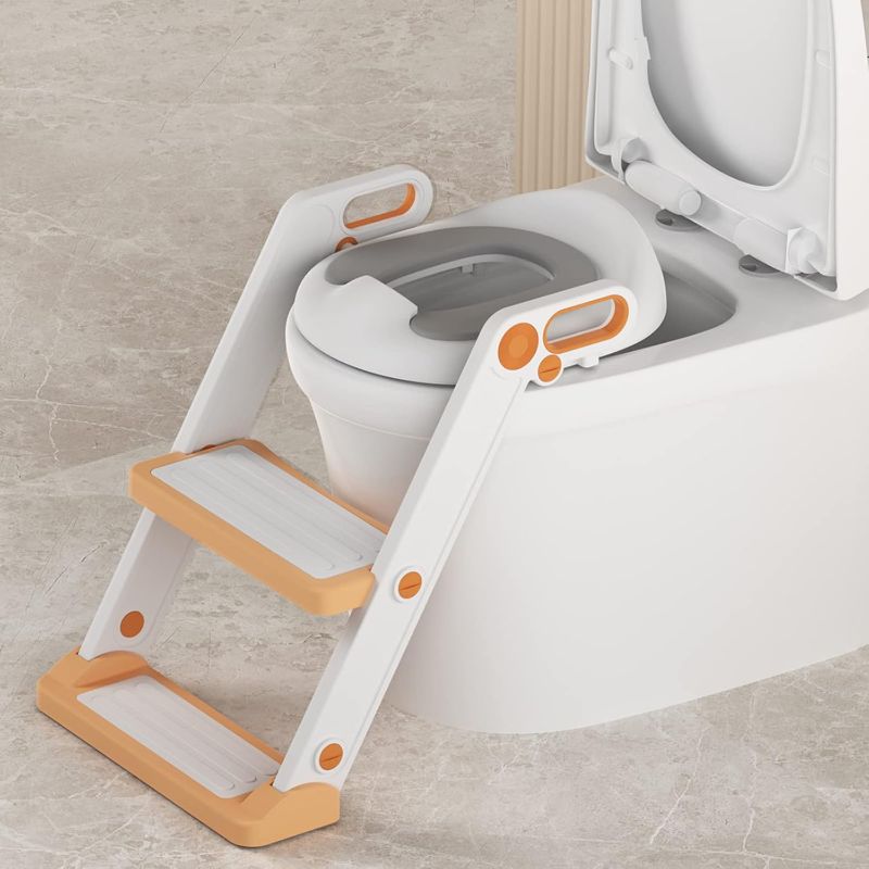 Photo 1 of CODOGOY Potty Training Toilet Seat with Wide Step Stool Ladder & Handles for Kids Toddlers - Height Adjustable