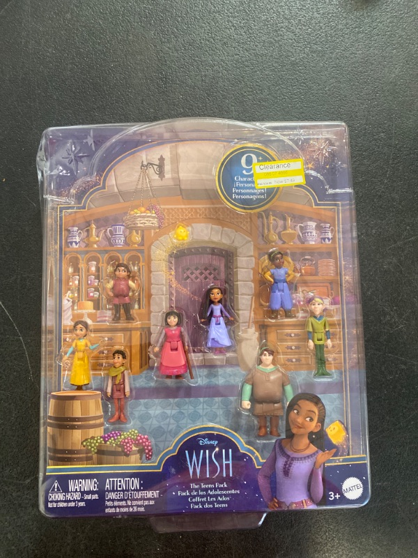 Photo 2 of Mattel Disney Wish The Teens Mini Doll Set, 8 Posable Dolls & Star Figure, Characters Wear Signature Outfits