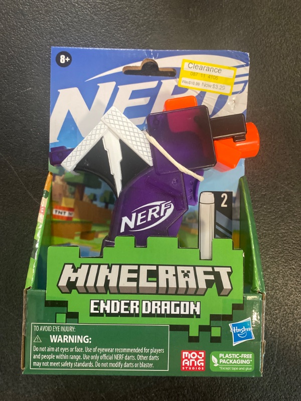 Photo 2 of 2 piece lot- 2x NERF MicroShots Minecraft Ender Dragon Blaster