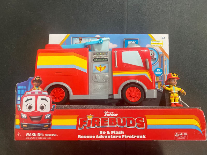 Photo 2 of Firebuds, Bo and Flash Rescue Adventure Fire Truck with Vroom link, Lights, Sounds, and Movements