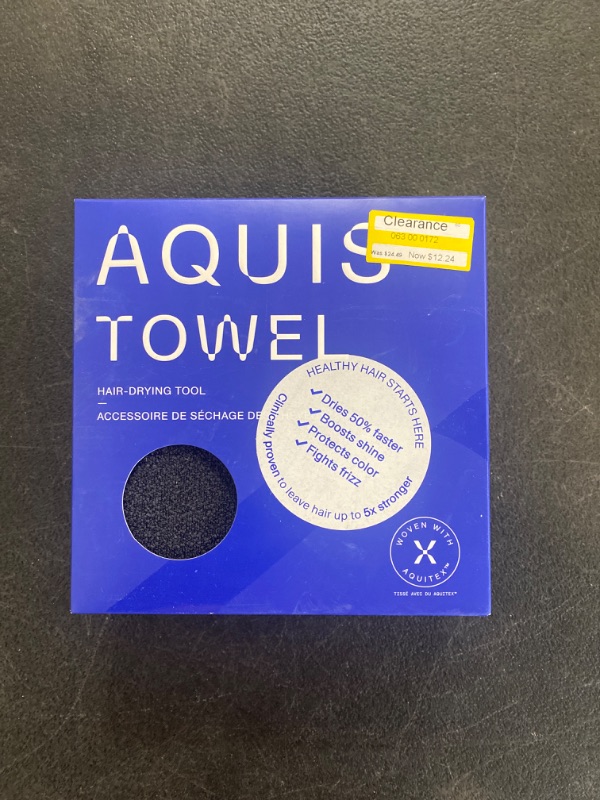 Photo 2 of AQUIS Towel Hair-Drying Towel Tool Recycled Microfiber - Storm Gray