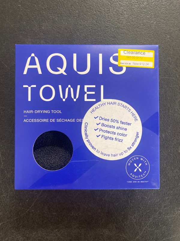 Photo 2 of AQUIS Towel Hair-Drying Towel Tool Recycled Microfiber - Storm Gray