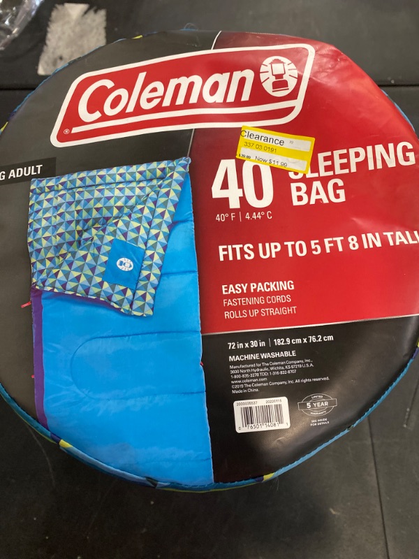 Photo 2 of Coleman Montrose 40 Degree Sleeping Bag - Blue