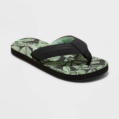 Photo 1 of Boys' Cal Slip-on Flip Flop Sandals - Cat & Jack™ Black Size XL 6
