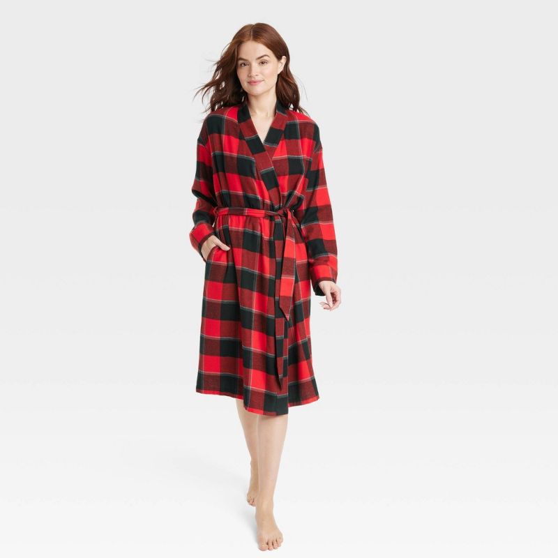 Photo 1 of Women's Flannel Robe - Stars Above™ Red M/L