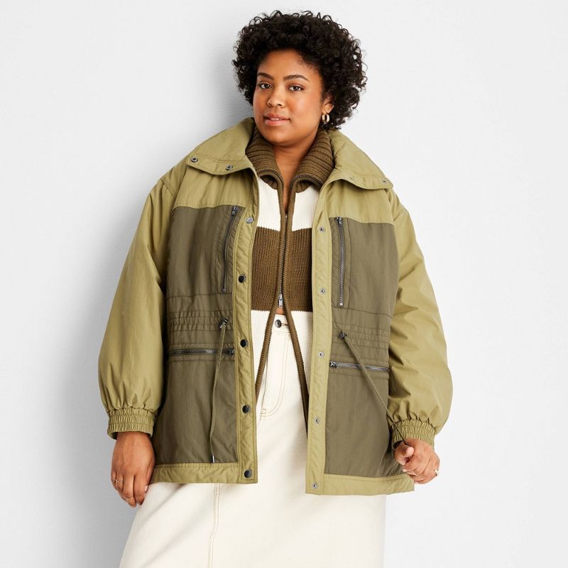 Photo 1 of Women's Two Tone Quilt Lined Jacket - Future Collective™ with Reese Blutstein Green 2X