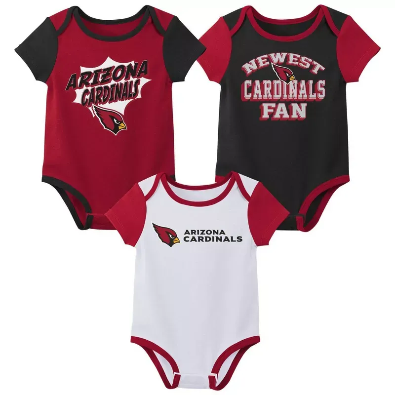 Photo 1 of NFL Arizona Cardinals Infant Boys' 3pk Bodysuit / size 12 Months