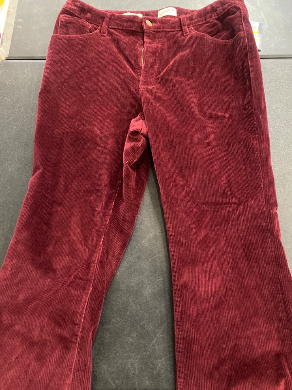 Photo 2 of Women's High-Rise Corduroy Bootcut Jeans - Universal Thread™ Burgundy / Size 17R