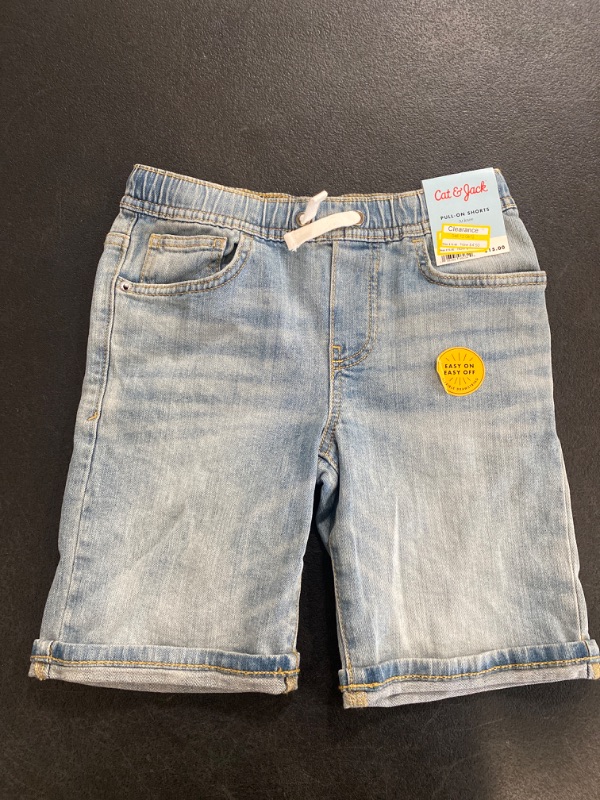 Photo 2 of Boys' Classic 'at the Knee' Pull-on Shorts - Cat & Jack™ Light Wash M
