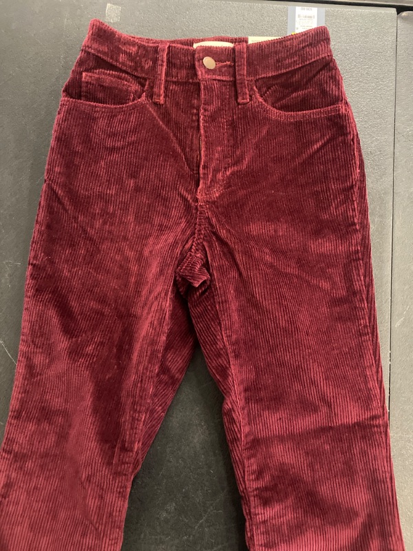 Photo 2 of Women's High-Rise Corduroy Bootcut Jeans - Universal Thread™ Burgundy / Size 00R