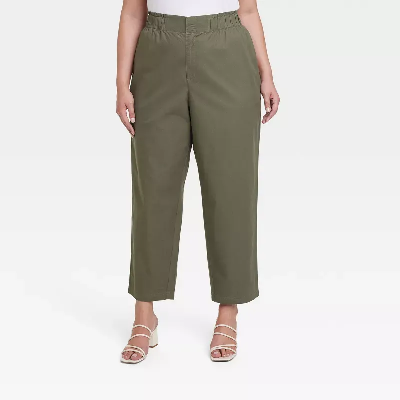 Photo 1 of Women's High-Rise Tapered Ankle Chino Pants - A New Day™