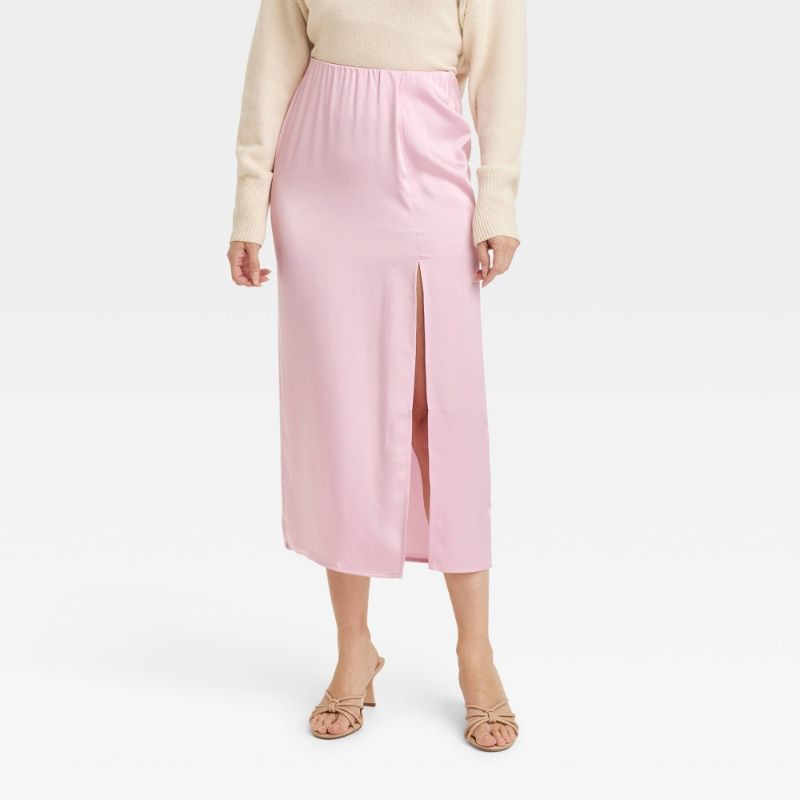 Photo 1 of Women's a-Line Maxi Slip Skirt - a New Day™ Light Pink M