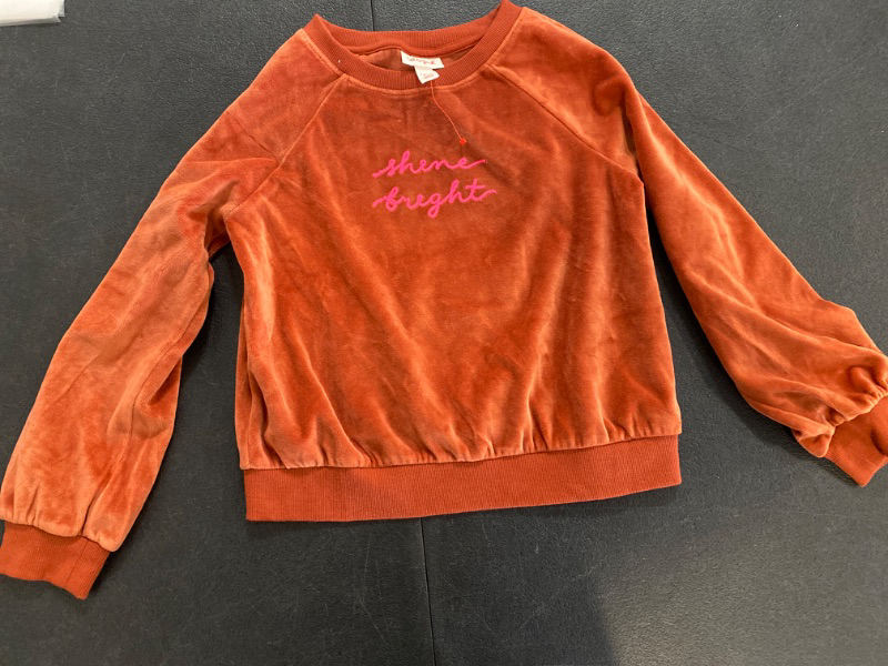 Photo 2 of Crew Neck Velour Pullover Sweatshirt