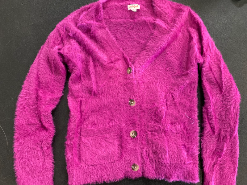 Photo 2 of Girls' Long Sleeve Layering Cardigan - Cat & Jack™ Magenta Pink L