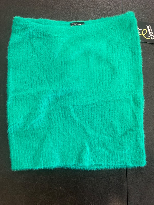 Photo 2 of Girls' Fuzzy Ribbed Sweater Skirt - Art Class™ Green M
