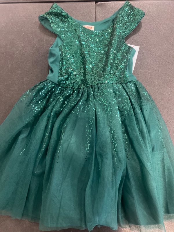 Photo 2 of Girls' Cap Sleeve Sequin Dress - Cat & Jack™ Green M