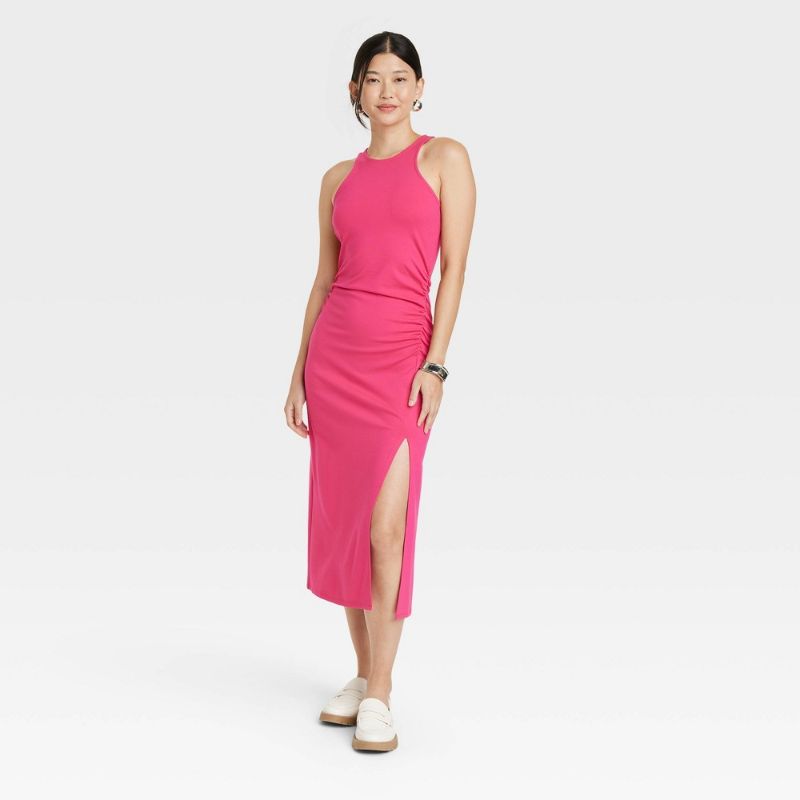 Photo 1 of Women's Sleeveless Ponte Racerback MIDI Dress - a New Day™ Pink XS