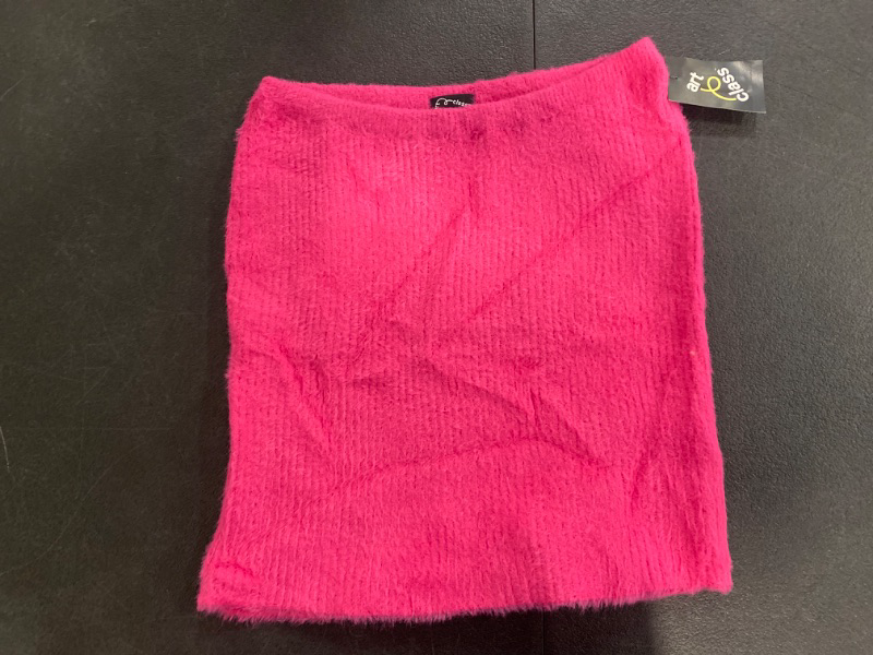 Photo 2 of Girls' Fuzzy Ribbed Sweater Skirt - Art Class™ Pink XL

