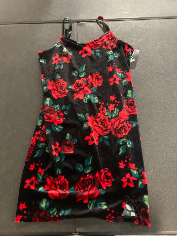 Photo 1 of Girls' Long Sleeve 2 for 1 Dress - Art Class™ Black Floral L
