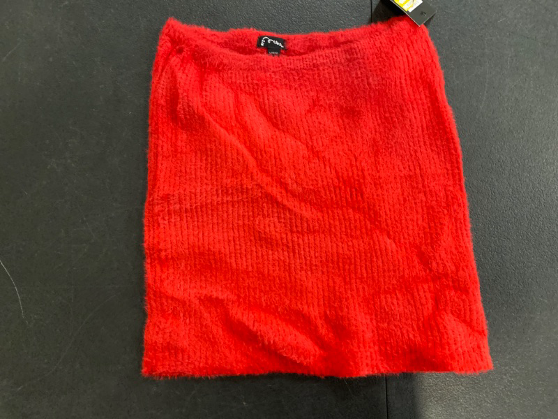 Photo 2 of Girls' Fuzzy Ribbed Sweater Skirt - Art Class™ Red L