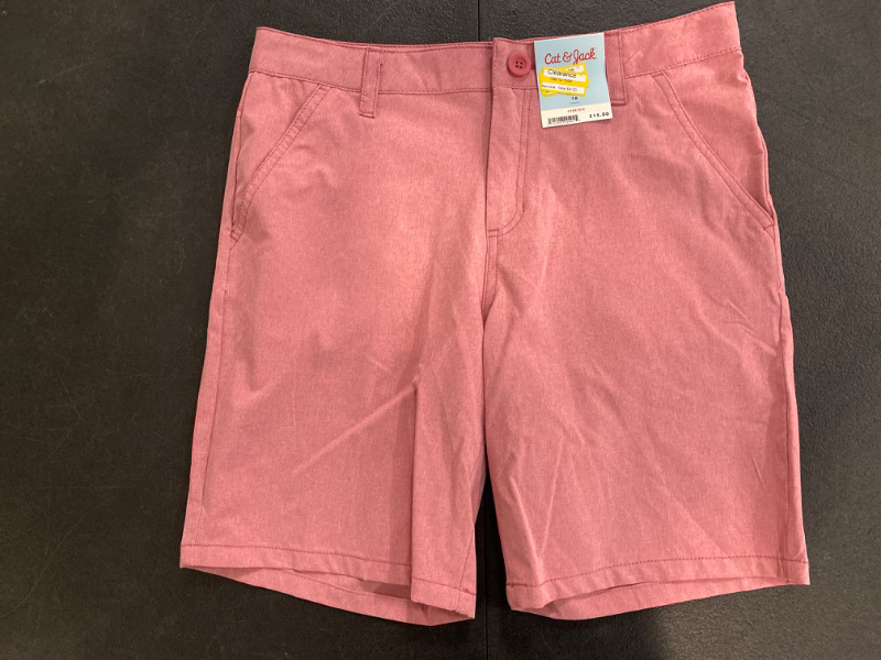 Photo 2 of Boys' Quick Dry Flat Front 'at the Knee' Chino Shorts - Cat & Jack™ Red 16