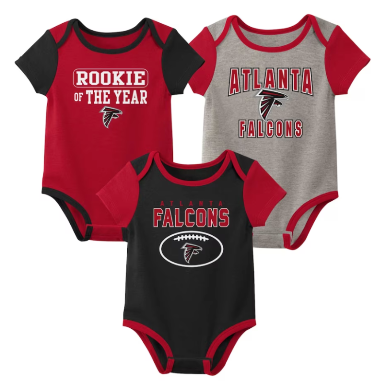 Photo 1 of Newborn & Infant Cardinal/Black/Heather Gray Arizona Cardinals Three-Pack Team Wordmark Bodysuit Set