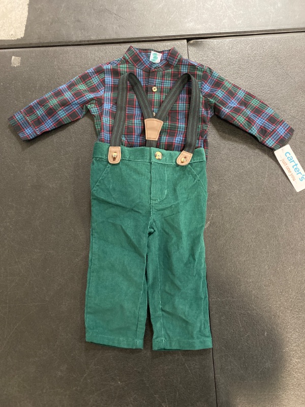 Photo 2 of Carter's Just One You® Baby Boys' Plaid Top & Bottom Set - Green 18M