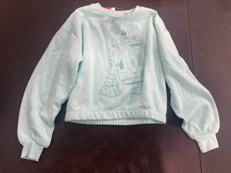 Photo 2 of Girls' Disney 100 Star Wars Fleece Pullover Sweatshirt - Turquoise Blue S