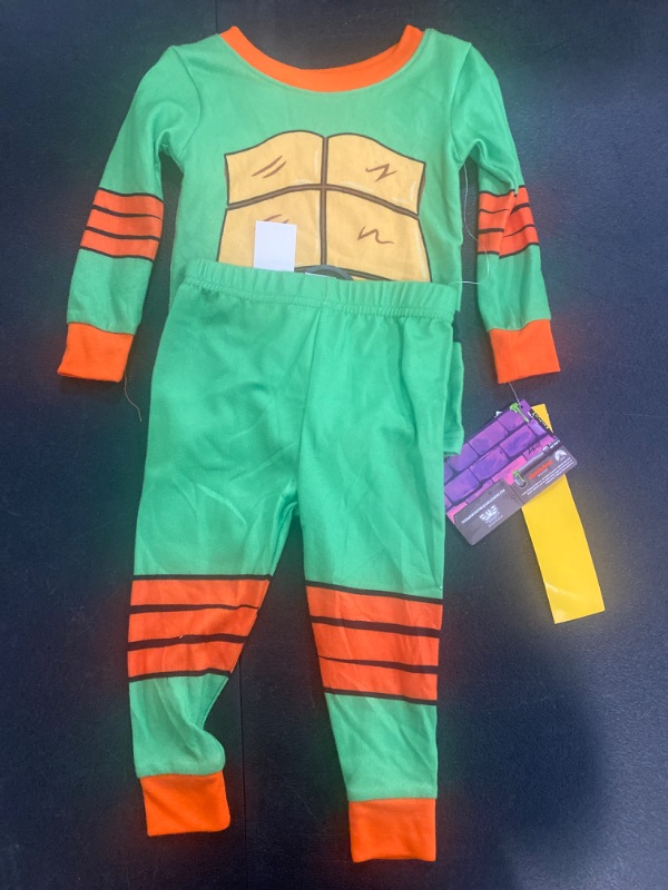 Photo 2 of Boys Girl Teenage Mutant Ninja Turtles Pajamas MICHELANGELO Size 12 18 Mo 2T NWT